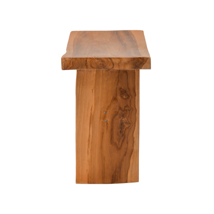 Σκαμπό Borbe pakoworld teak ξύλο σε φυσική απόχρωση 45x28x45εκ