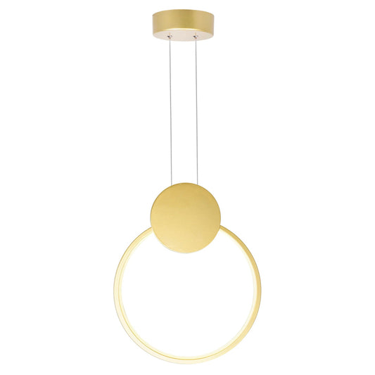 Φωτιστικό οροφής Ganden pakoworld led χρυσό μεταλλικό Φ26,5x20εκ