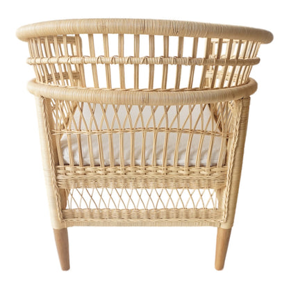 Πολυθρόνα Necorian paakoworld teak ξύλο με pe rattan σε φυσική απόχρωση και λευκό μαξιλάρι 80x70x87ε