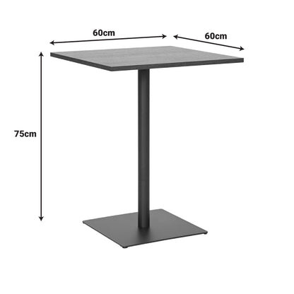 Τραπέζι Nerobian pakoworld mdf σε sonoma απόχρωση 60x60x75εκ