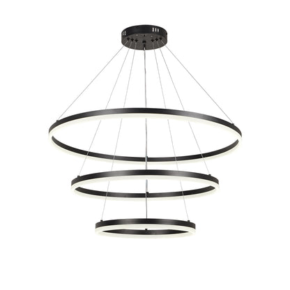 InLight Κρεμαστό φωτιστικό LED 100W 3CCT (by switch on base) D:60cm (6095-A-Black)