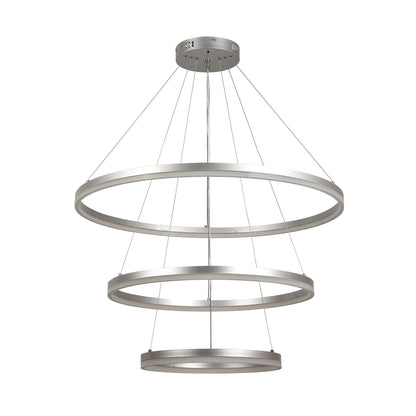Inlight Κρεμαστό φωτιστικό LED 100W 3CCT (by switch on base)  D:60cm (6095-A-Silver)