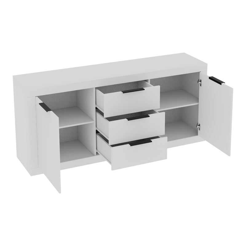 Μπουφές Doha pakoworld σε λευκή απόχρωση 180x45x80.5εκ