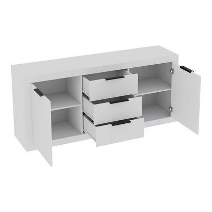 Μπουφές Doha pakoworld σε λευκή απόχρωση 180x45x80.5εκ