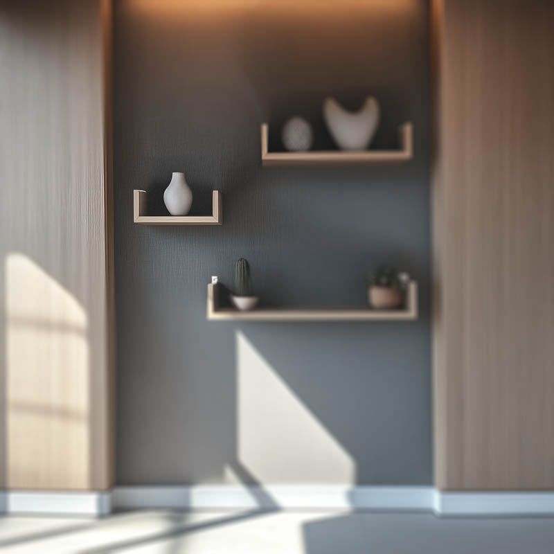 Ραφιέρα τοίχου Derva pakoworld σε oak απόχρωση 30x15x10cm