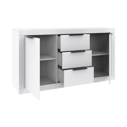 Μπουφές Doha pakoworld σε λευκή απόχρωση 150x45x80.5εκ