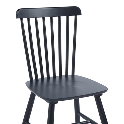 Καρέκλα Bristol pakoworld rubberwood σε μαύρη απόχρωση 45x51x86εκ