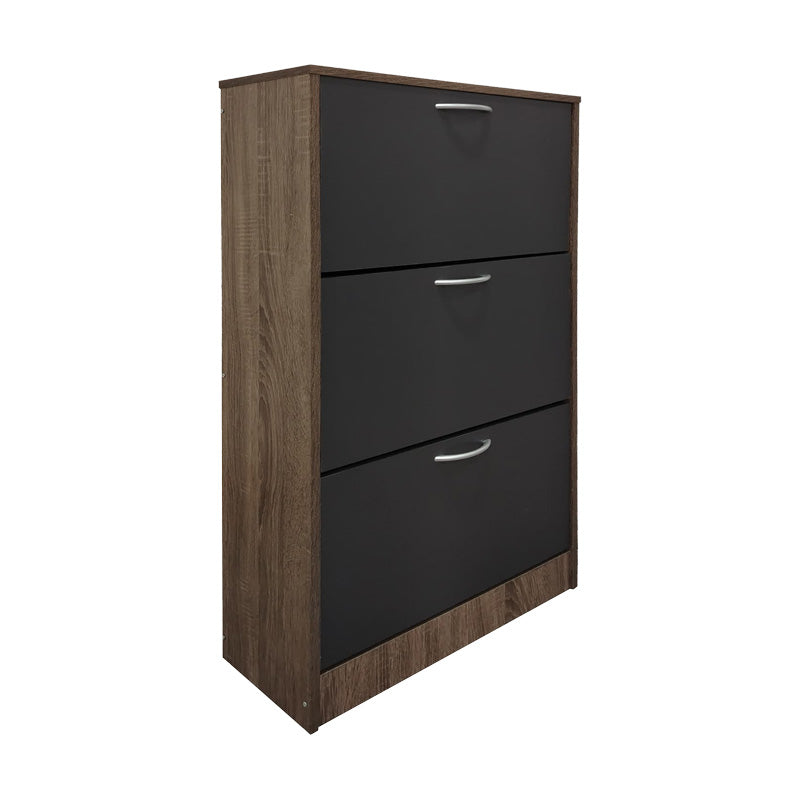 Παπουτσοθήκη Savaz pakoworld σε oak-ανθρακί απόχρωση 60x24x114εκ