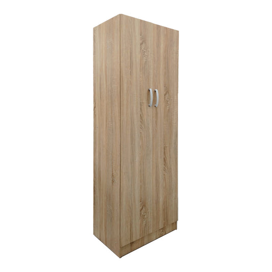 Ντουλάπα δίφυλλη Athos pakoworld σε sonoma απόχρωση 60x42x180εκ