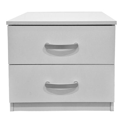 Κομοδίνο Athos pakoworld σε λευκή απόχρωση 48x40x41.5εκ
