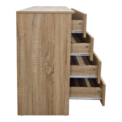 Συρταριέρα Athos pakoworld σε sonoma απόχρωση 80x40x79εκ