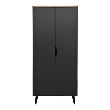 Παπουτσοθήκη-ντουλάπα Oufelia pakoworld sonoma-ανθρακί 60x32.5x134.5εκ
