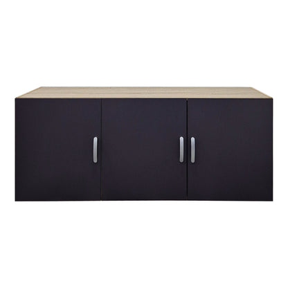 Πατάρι ντουλάπας τρίφυλλο Alvia pakoworld sonoma-ανθρακί 150x51x60εκ