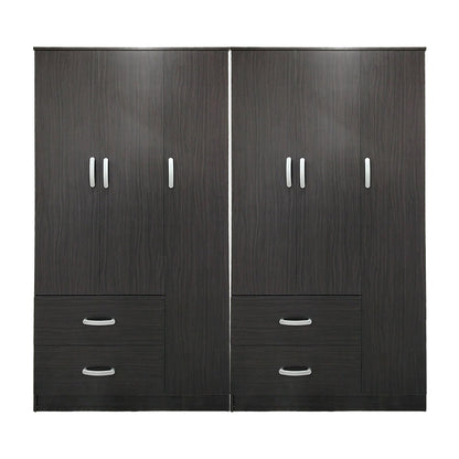 Ντουλάπα εξάφυλλη Athos pakoworld wenge 180x42x180εκ