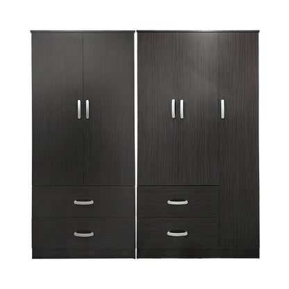 Ντουλάπα πεντάφυλλη Athos pakoworld wenge 170x42x180εκ