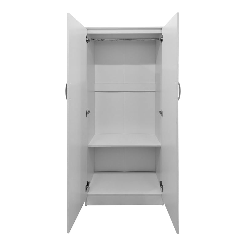 Ντουλάπα τετράφυλλη με πατάρι Athos Ι pakoworld λευκή 160x42x240εκ