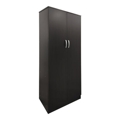 Ντουλάπα εξάφυλλη με πατάρι Athos pakoworld wenge 240x42x240εκ
