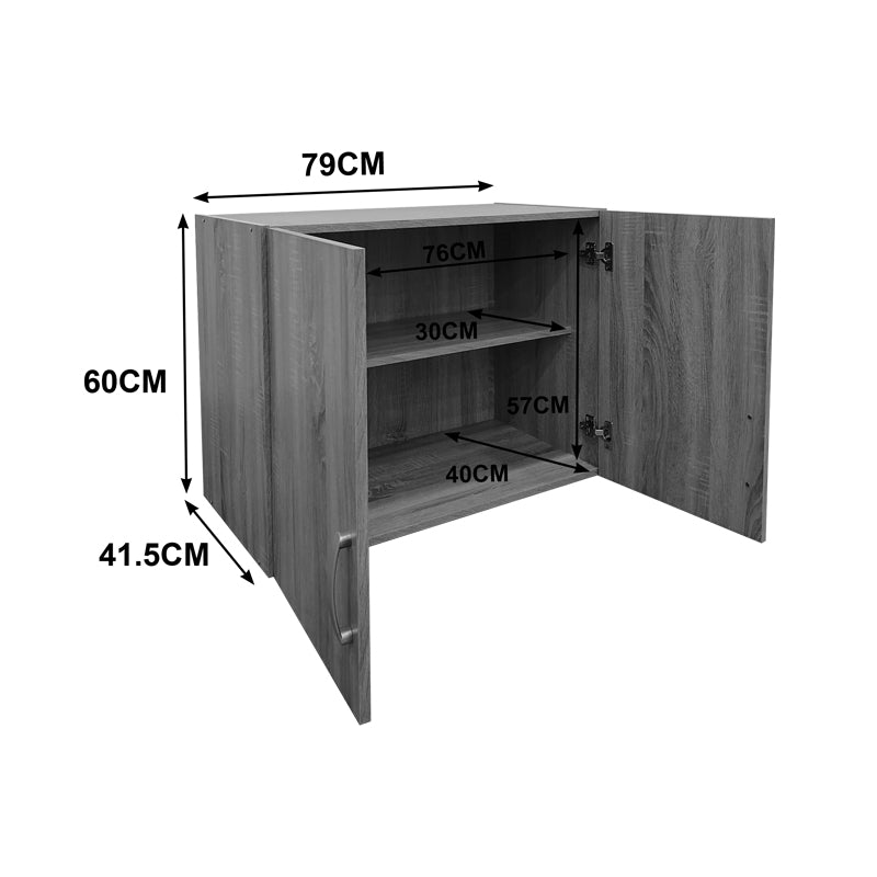 Ντουλάπα εξάφυλλη με πατάρι Athos I pakoworld wenge 240x42x240εκ