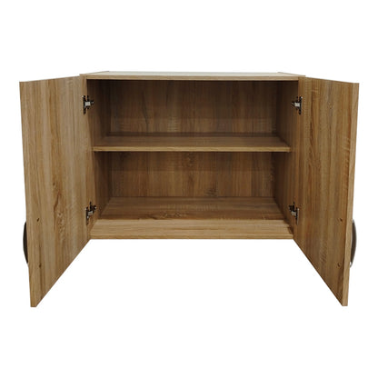 Ντουλάπα τετράφυλλη με πατάρι Athos Ι pakoworld sonoma 160x42x240εκ