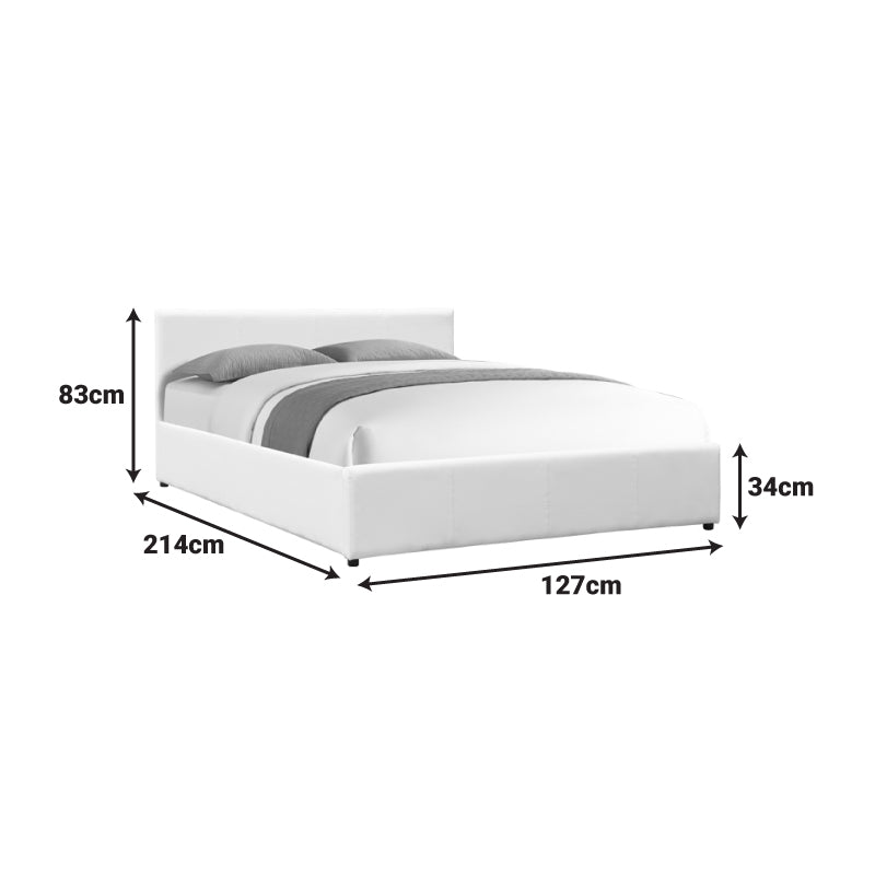 Κρεβάτι Dellia pakoworld με αποθηκευτικό χώρο pu μαύρο 120x200εκ