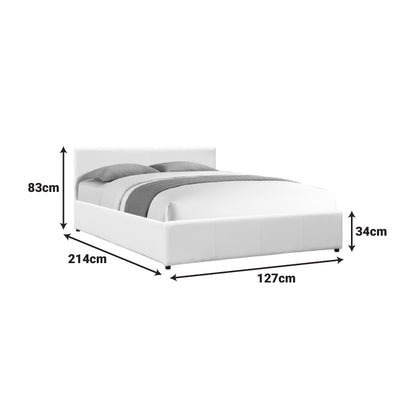 Κρεβάτι Dellia pakoworld με αποθηκευτικό χώρο pu μαύρο 120x200εκ