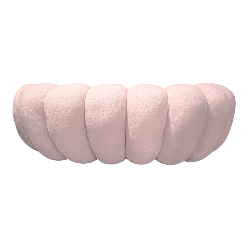 Καναπές Embrace pakoworld μπουκλέ ύφασμα σε ροζ απόχρωση 180x105x65εκ