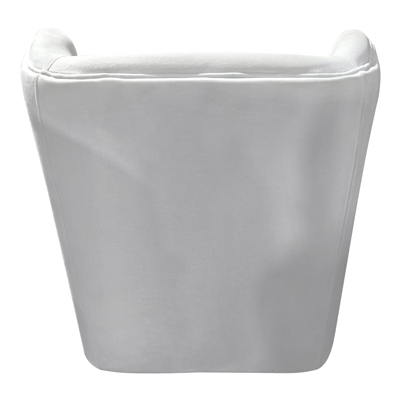 Πολυθρόνα Regalo pakoworld βελούδο σε λευκή απόχρωση 75x88x85εκ