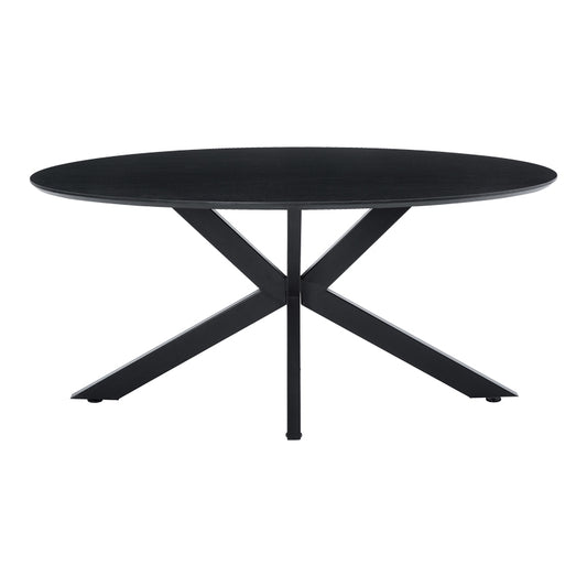Τραπέζι Makrey pakoworld μαύρο mdf- μεταλλικά πόδια 160x90x75εκ