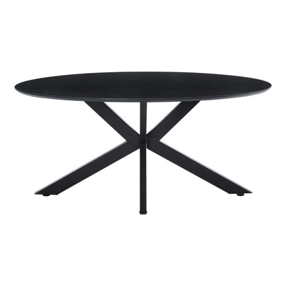 Τραπέζι Makrey pakoworld μαύρο mdf- μεταλλικά πόδια 160x90x75εκ