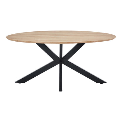Τραπέζι Makrey pakoworld sonoma mdf- μαύρα μεταλλικά πόδια 160x90x75εκ