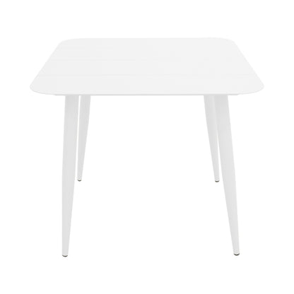 Τραπέζι Vista pakoworld αλουμίνιο σε λευκή απόχρωση 80x80x72εκ