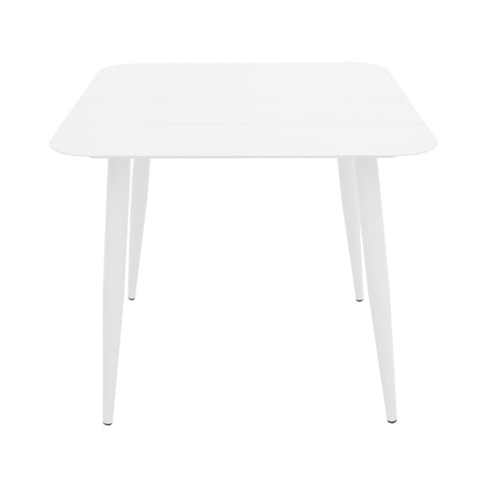 Τραπέζι Vista pakoworld αλουμίνιο σε λευκή απόχρωση 80x80x72εκ