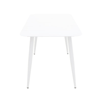 Τραπέζι Vista pakoworld αλουμίνιο σε λευκή απόχρωση 120x70x72εκ