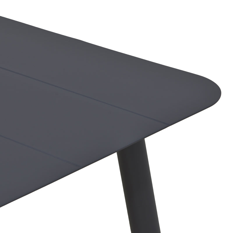 Τραπέζι Vista pakoworld αλουμίνιο σε μαύρη απόχρωση 150x80x72εκ