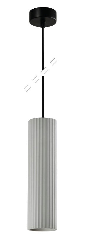 InLight Κρεμαστό Γύψινο Φωτιστικό GU10, Γκρι, D: 29,5x7,7cm (4064-Gray)