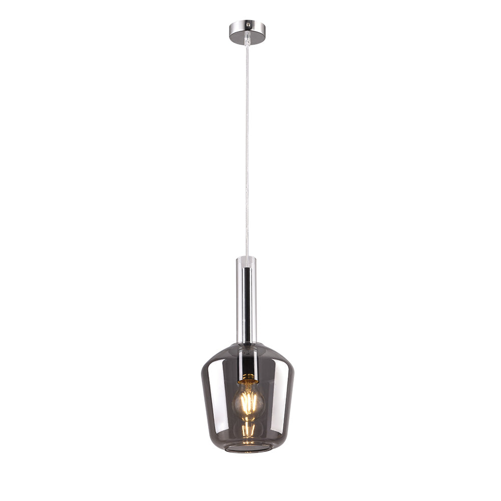 Inlight Κρεμαστό φωτιστικό από φιμέ γυαλί 1XE27 D:18x36cm (4079)