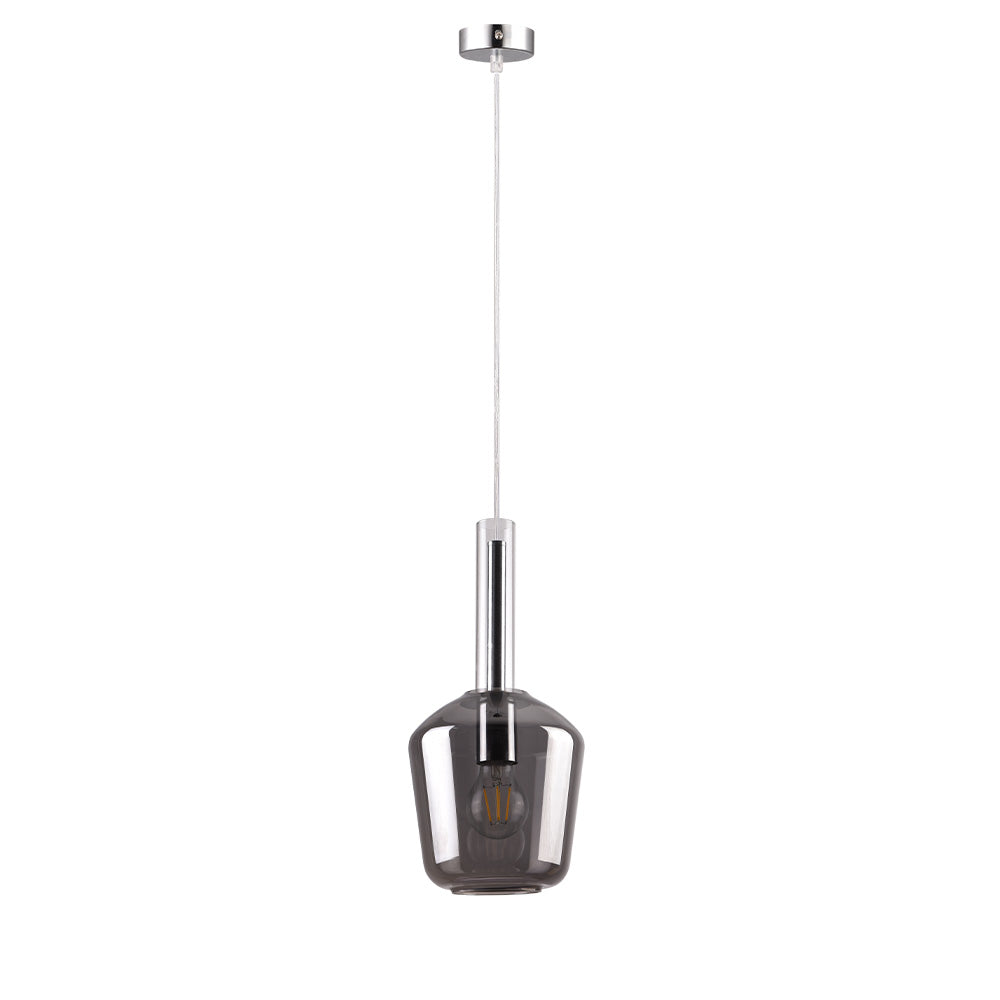 Inlight Κρεμαστό φωτιστικό από φιμέ γυαλί 1XE27 D:18x36cm (4079)