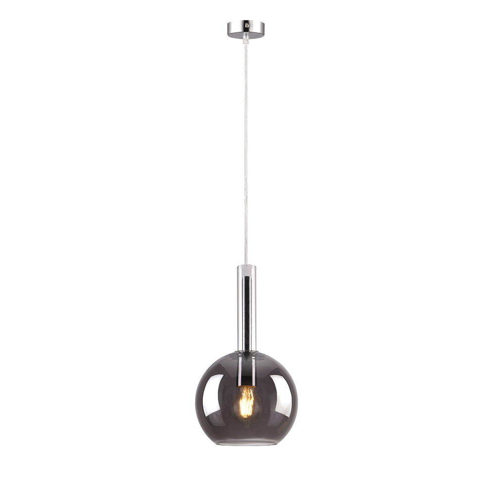 Inlight Κρεμαστό φωτιστικό από φιμέ γυαλί 1XE27 D:20x36cm (4080)