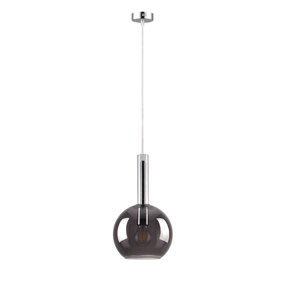 Inlight Κρεμαστό φωτιστικό από φιμέ γυαλί 1XE27 D:20x36cm (4080)