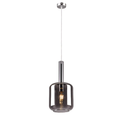 Inlight Κρεμαστό φωτιστικό από φιμέ γυαλί 1XE27 D:18x36cm (4081)