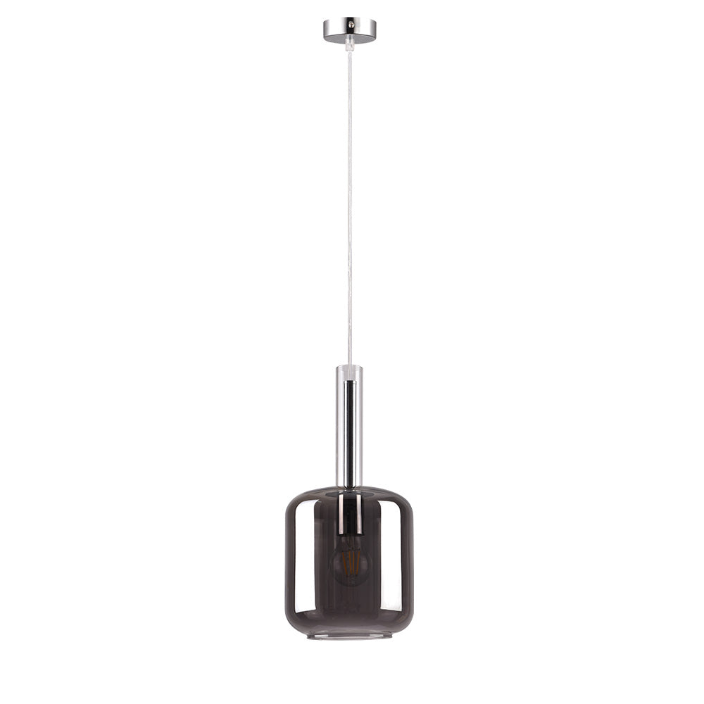Inlight Κρεμαστό φωτιστικό από φιμέ γυαλί 1XE27 D:18x36cm (4081)