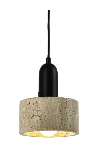 InLight Κρεμαστό φωτιστικό γκρι από travertine marble 1XΕ27 D:15 x 20cm (4086)