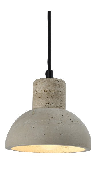 InLight Κρεμαστό φωτιστικό γκρι από travertine marble 1XΕ27 D:15 x 12.5cm (4094)