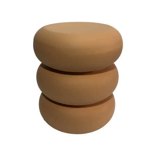 Βοηθητικό τραπέζι Zoubi pakoworld MGO terracotta Φ35x43εκ