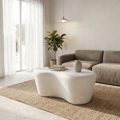 Τραπέζι σαλονιού Fedris pakoworld mdf λευκό 80x70x34εκ