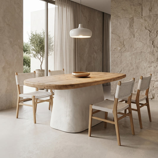 Τραπέζι Fessen pakoworld ξύλο ελάτου-mdf oak-λευκό 180x90x78εκ