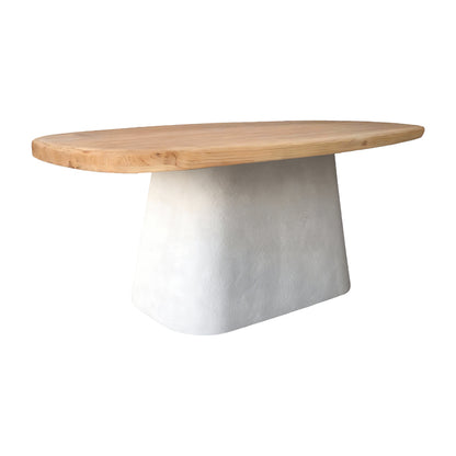 Τραπέζι Fessen pakoworld ξύλο ελάτου-mdf oak-λευκό 180x90x78εκ