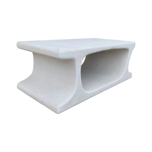 Τραπέζι σαλονιού Nafel pakoworld mdf λευκό 120x60x45εκ