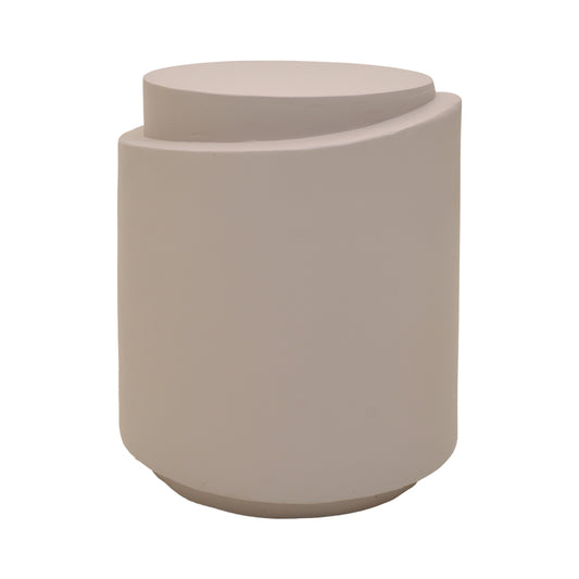 Βοηθητικό τραπέζι Fortox pakoworld MGO cappuccino Φ40x49.5εκ
