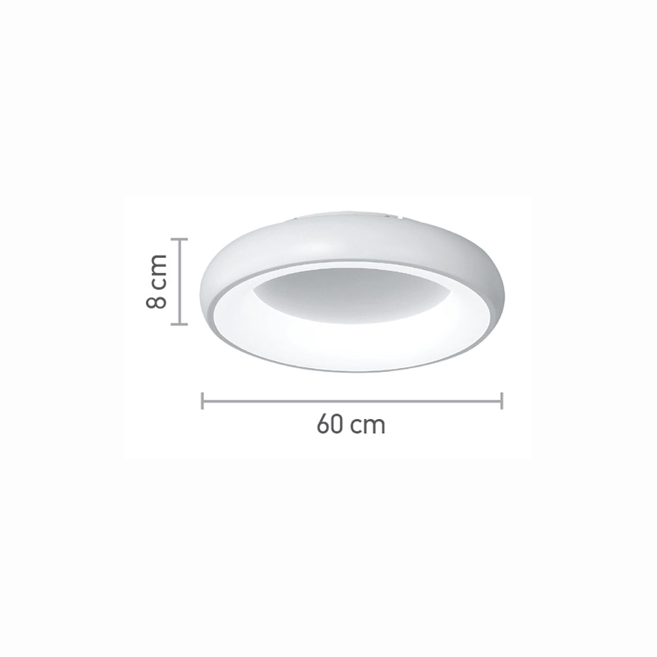 InLight Πλαφονιέρα οροφής LED 36W 3CCT από χρυσαφί και λευκό ακρυλικό D:60cm (42021-A-Golden)
